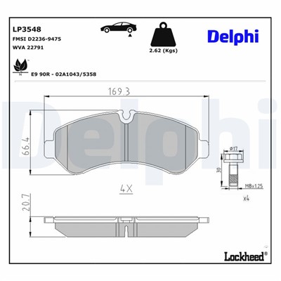 DELPHI LP3548 EAN: 5012759549858.