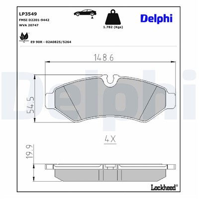 DELPHI LP3549 EAN: 5012759549865.