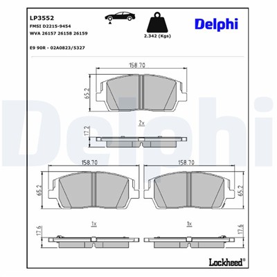DELPHI LP3552 EAN: 5012759550236.
