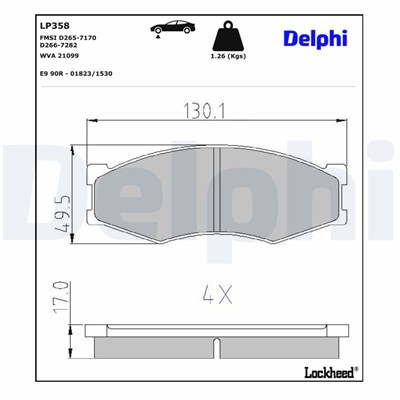 DELPHI LP358 EAN: 5012759301715.