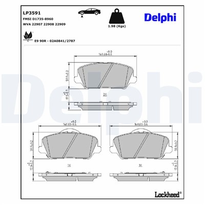 DELPHI LP3591 EAN: 5012759552414.
