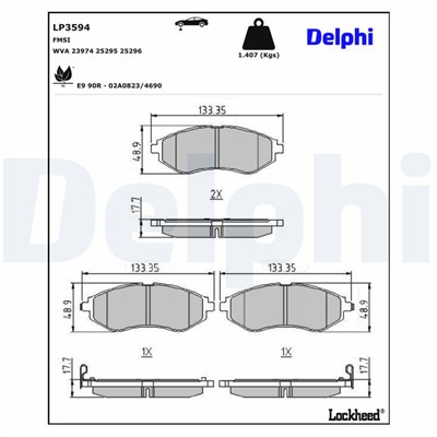 DELPHI LP3594 EAN: 5012759552445.
