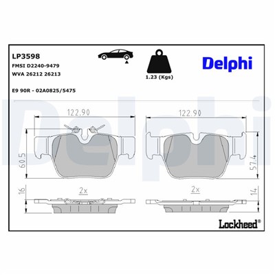 DELPHI LP3598 EAN: 5012759552483.
