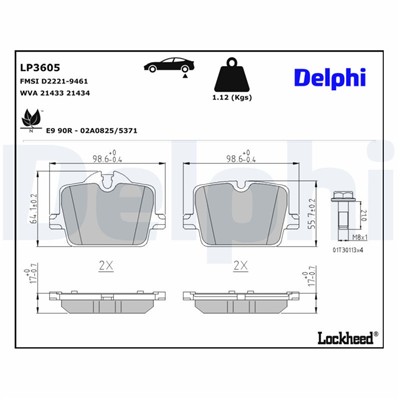 DELPHI LP3605 EAN: 5012759552551.