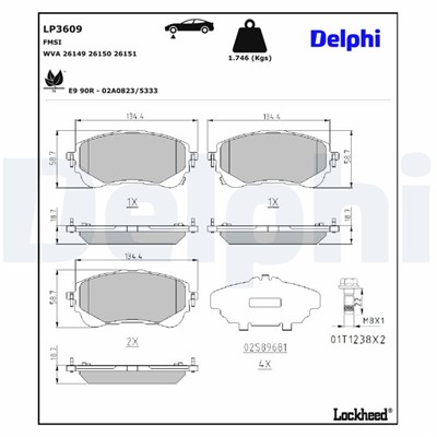 DELPHI LP3609 EAN: 5012759552599.