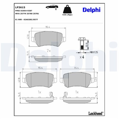 DELPHI LP3615 EAN: 5012759552650.