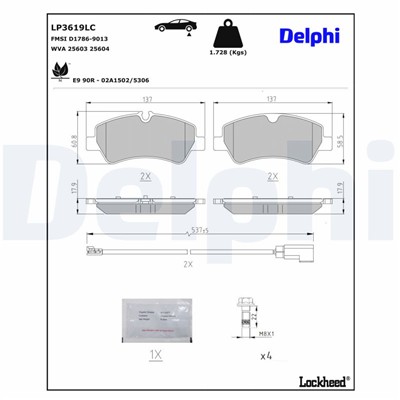 DELPHI LP3619LC EAN: 5012759634073.
