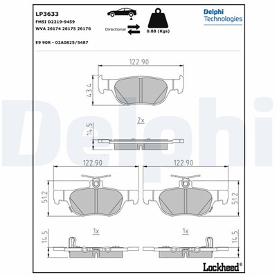 DELPHI LP3633 EAN: 5012759554616.