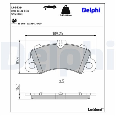 DELPHI LP3639 EAN: 5012759554678.