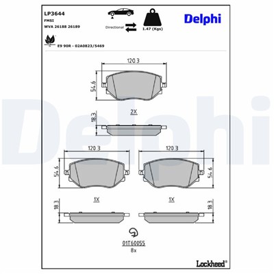 DELPHI LP3644 EAN: 5012759554753.