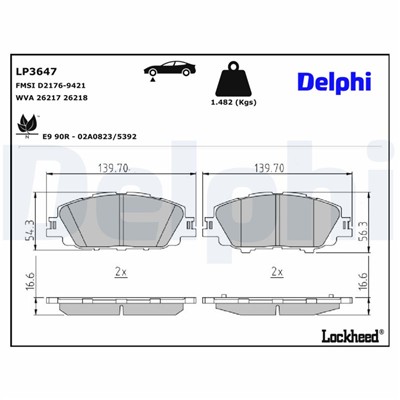 DELPHI LP3647 EAN: 5012759555279.