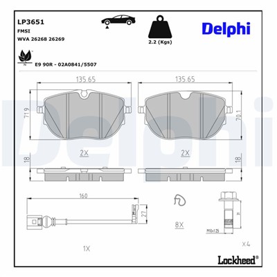 DELPHI LP3651 EAN: 5012759557297.