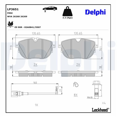 DELPHI LP3651 EAN: 5012759557297.