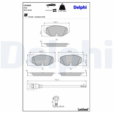 DELPHI LP3663 EAN: 5012759559475.