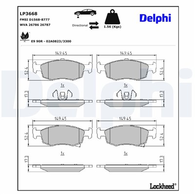 DELPHI LP3668 EAN: 5012759561980.