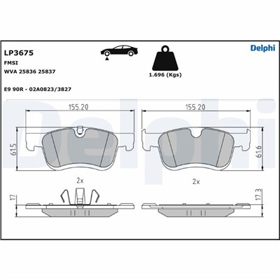 DELPHI LP3675 EAN: 5012759999837.