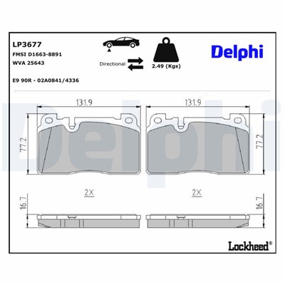 DELPHI LP3677 EAN: 5012759571736.