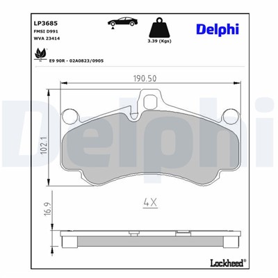 DELPHI LP3685 EAN: 5012759571811.