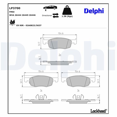 DELPHI LP3700 EAN: 5012759637456.