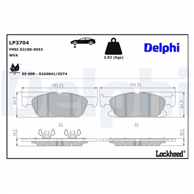 DELPHI LP3704 EAN: 5012759819807.
