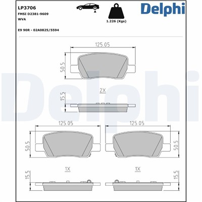 DELPHI LP3706 EAN: 5012759819821.