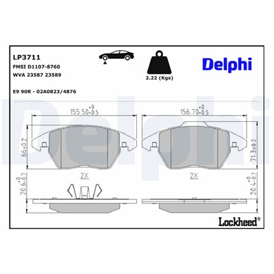DELPHI LP3711 EAN: 5012759892978.
