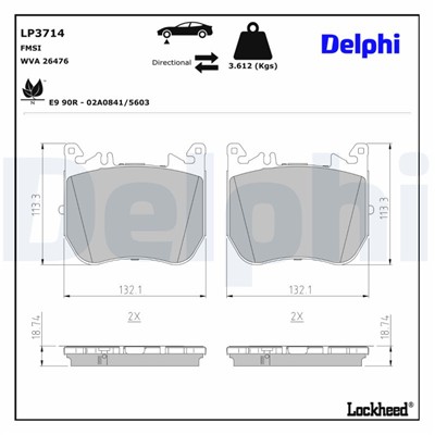 DELPHI LP3714 EAN: 5012759893012.