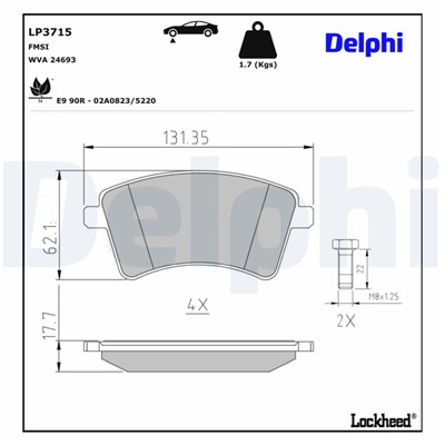 DELPHI LP3715 EAN: 5012759572009.