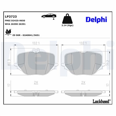 DELPHI LP3723 EAN: 5012759571941.