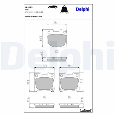 DELPHI LP3725 EAN: 5012759571965.