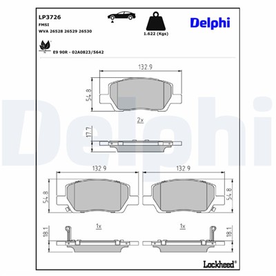 DELPHI LP3726 EAN: 5012759571972.