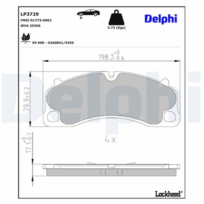 DELPHI LP3729 EAN: 5012759574935.