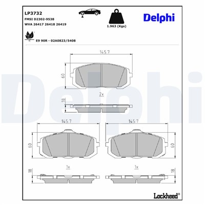 DELPHI LP3732 EAN: 5012759578339.