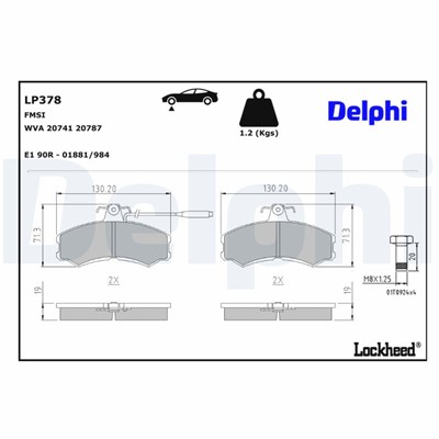 DELPHI LP378 EAN: 5012759301722.