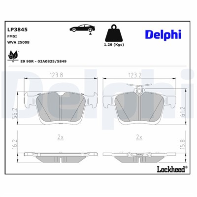 DELPHI LP3845 EAN: 5012759654903.