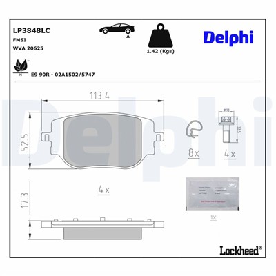 DELPHI LP3848LC EAN: 5012759718308.