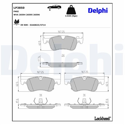 DELPHI LP3850 EAN: 5012759596975.