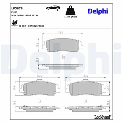 DELPHI LP3878 EAN: 5012759653029.