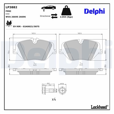 DELPHI LP3882 EAN: 5012759655269.