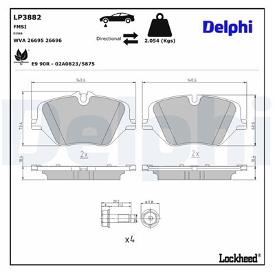 DELPHI LP3882 EAN: 5012759655269.