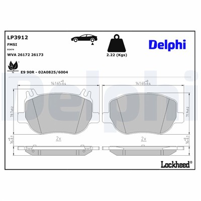 DELPHI LP3912 EAN: 5012759602508.