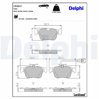 DELPHI LP3917 EAN: 5012759602652.