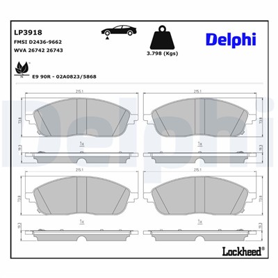 DELPHI LP3918 EAN: 5012759602669.