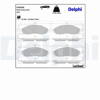 DELPHI LP3930 EAN: 5012759611135.