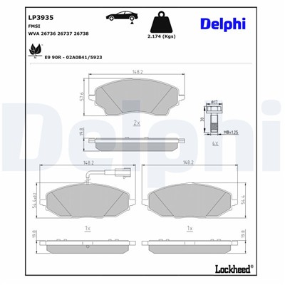 DELPHI LP3935 EAN: 5012759633465.