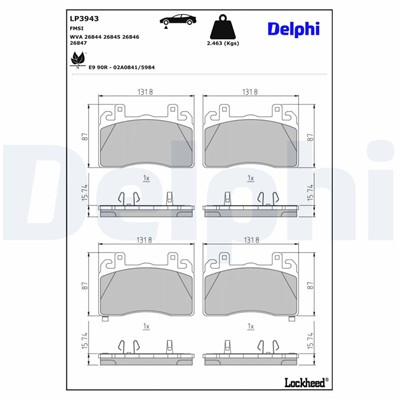 DELPHI LP3943 EAN: 5012759627006.