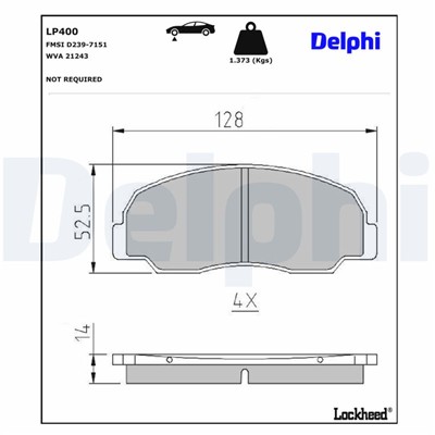 DELPHI LP400 EAN: 5012759303115.