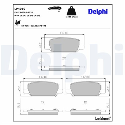 DELPHI LP4010 EAN: 5012759646687.