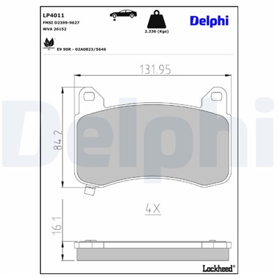 DELPHI LP4011 EAN: 5012759646625.