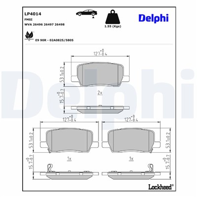 DELPHI LP4014 EAN: 5012759646649.